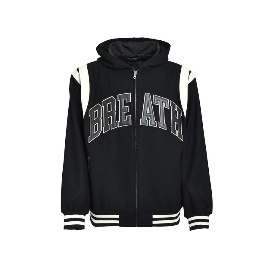 BREATH ブレス ARCH LOGO HOODED VARSITY JACKET BR25AW-O0007
