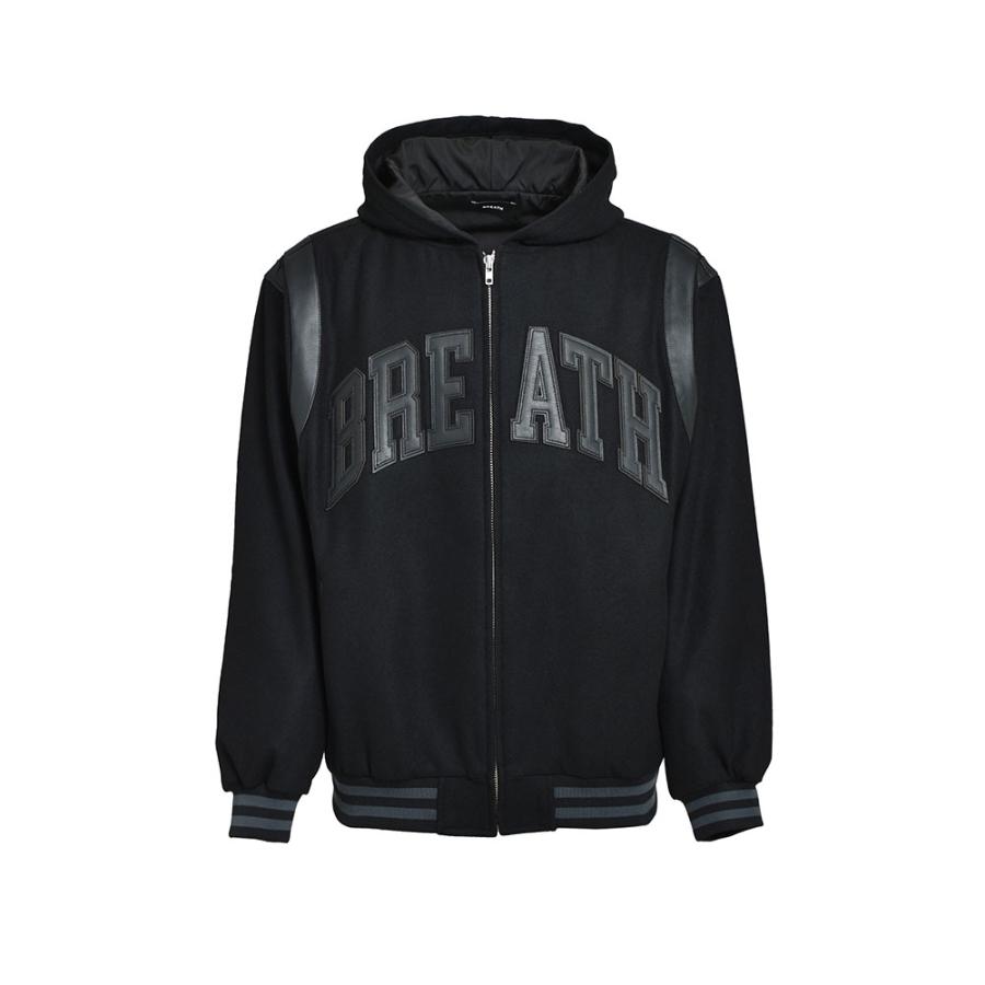 BREATH ブレス ARCH LOGO HOODED VARSITY JACKET BR25AW-O0007