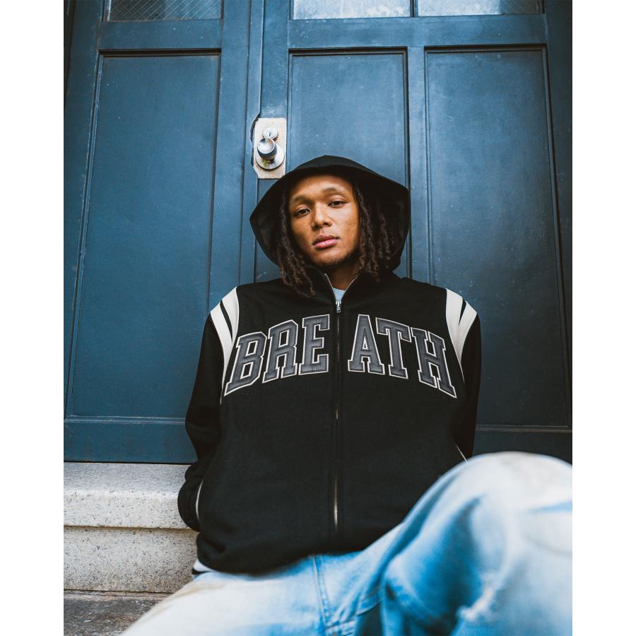 BREATH ブレス ARCH LOGO HOODED VARSITY JACKET BR25AW-O0007