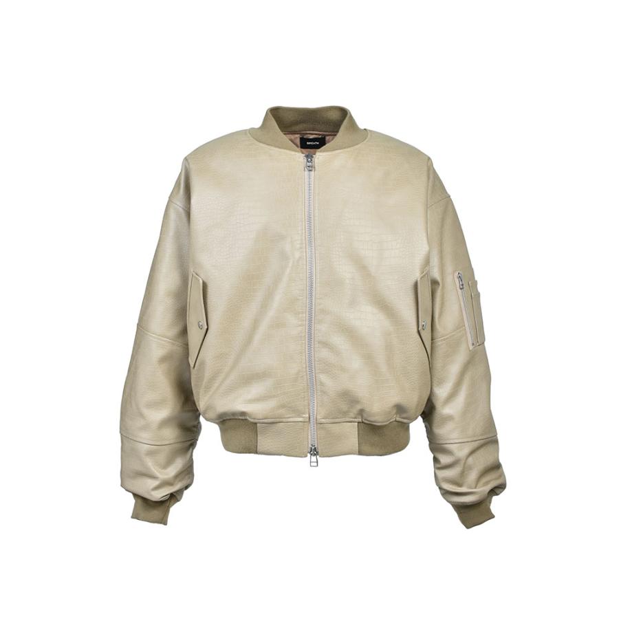 BREATH ブレス FAUX CROCODILE BOMBER JACKET BR25AW-O0101 バーシティ