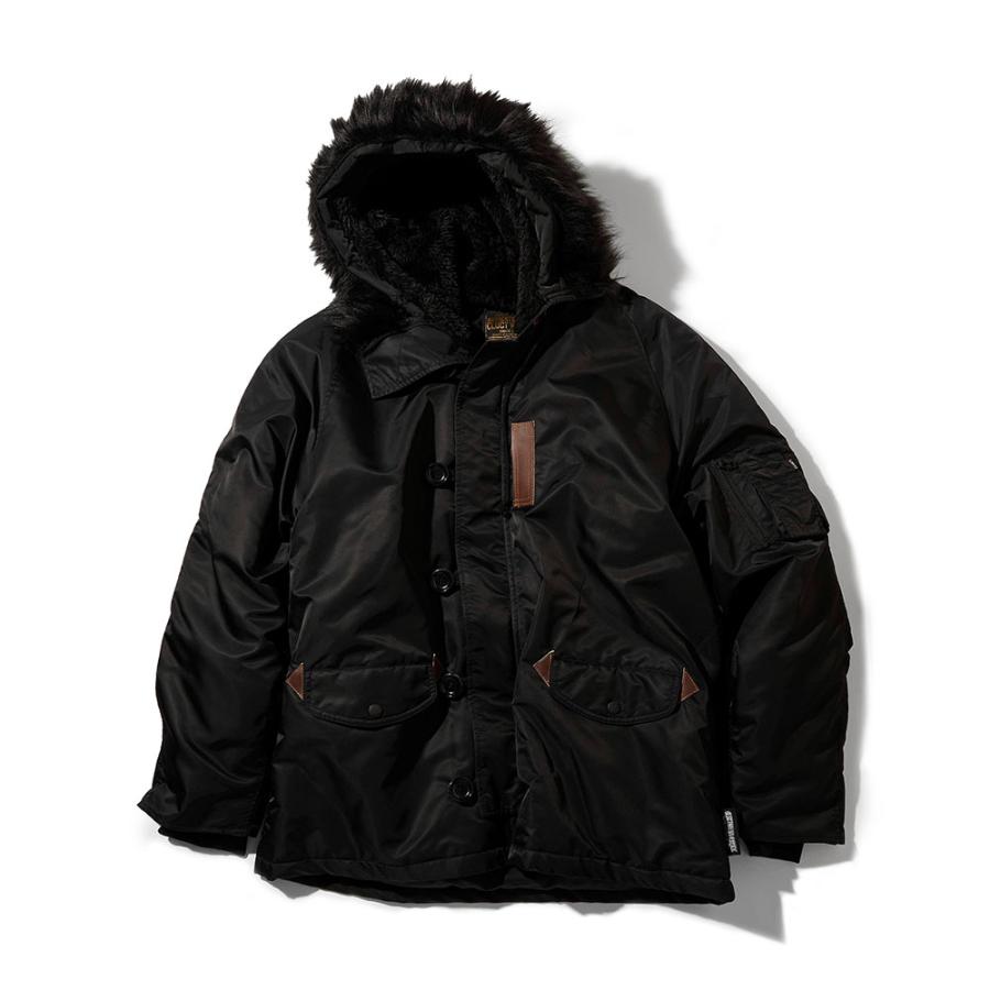 CLUCT ボア襟 ブラックミリタリージャケット CLUCT（クラクト） HORIZON[N3B JACKET] 05101 N3Bジャケット