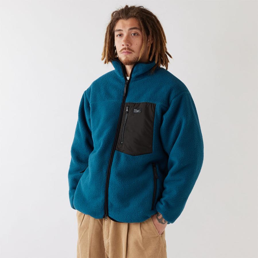 FAT / HEATEX/フリースジャケット/M/ポリエステル/BLU/F32420-JK02-AB FAT エフエーティー HEATEX F32420-JK02 ジップアップブルゾン