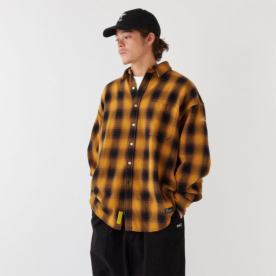 FAT エフエーティー SHADOWBONE F32310-SH04 col.YELLOW&BLUE シャツ