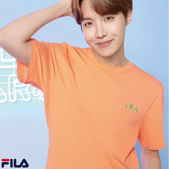 Fila フィラ J Hope Bts 防弾少年団 着用 Fila Global Artist Bts着用 T Shirt Fm9357 Orange スポーツ Sports イタリア おしゃれ かっこいい ストリート Fila Battleline 通販 Yahoo ショッピング