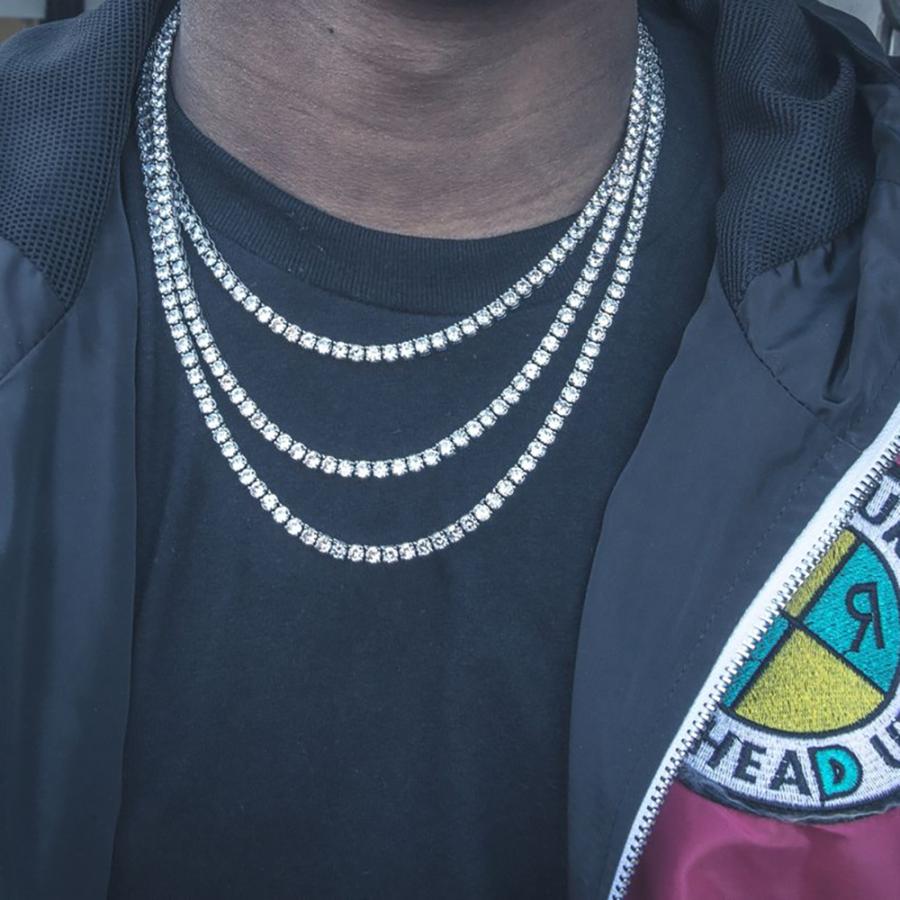 GoldenGilt ゴールデンギルト 5MM TENNIS CHAIN NECKLACE (SILVER 