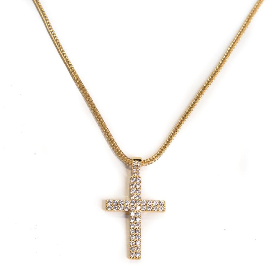 GoldenGilt ゴールデンギルト Cross - Double Row Pendant ネックレス 