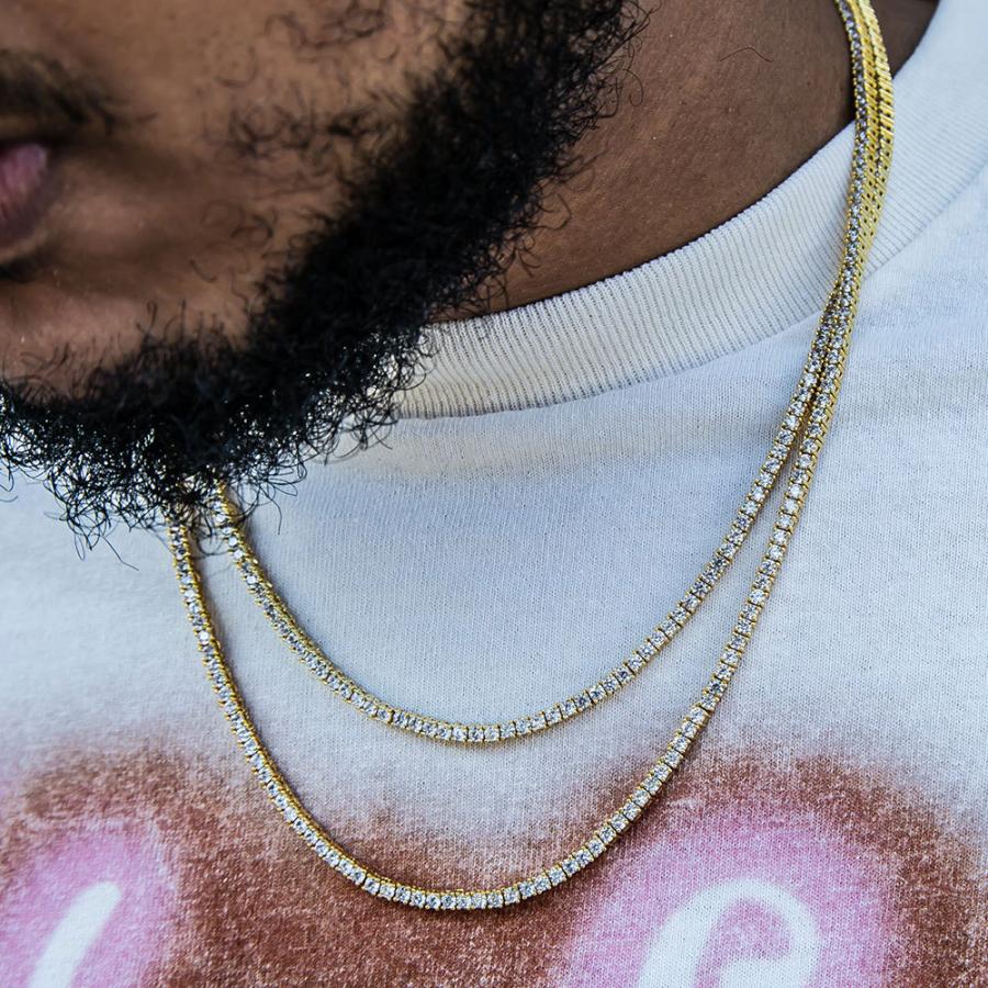 GoldenGilt ゴールデンギルト 2.5mm Tennis Necklace - 18K Gold 