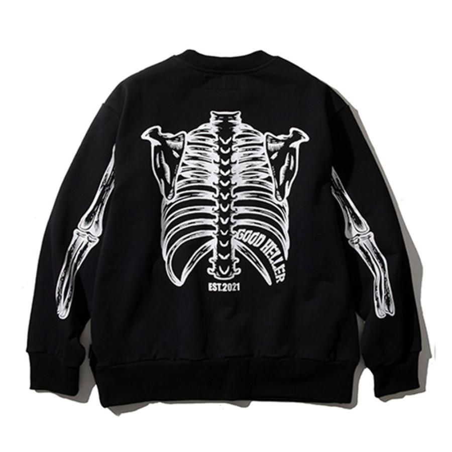 Good Heller グッドヘラー BONE PRINT CREW SWEAT GH-24SS007