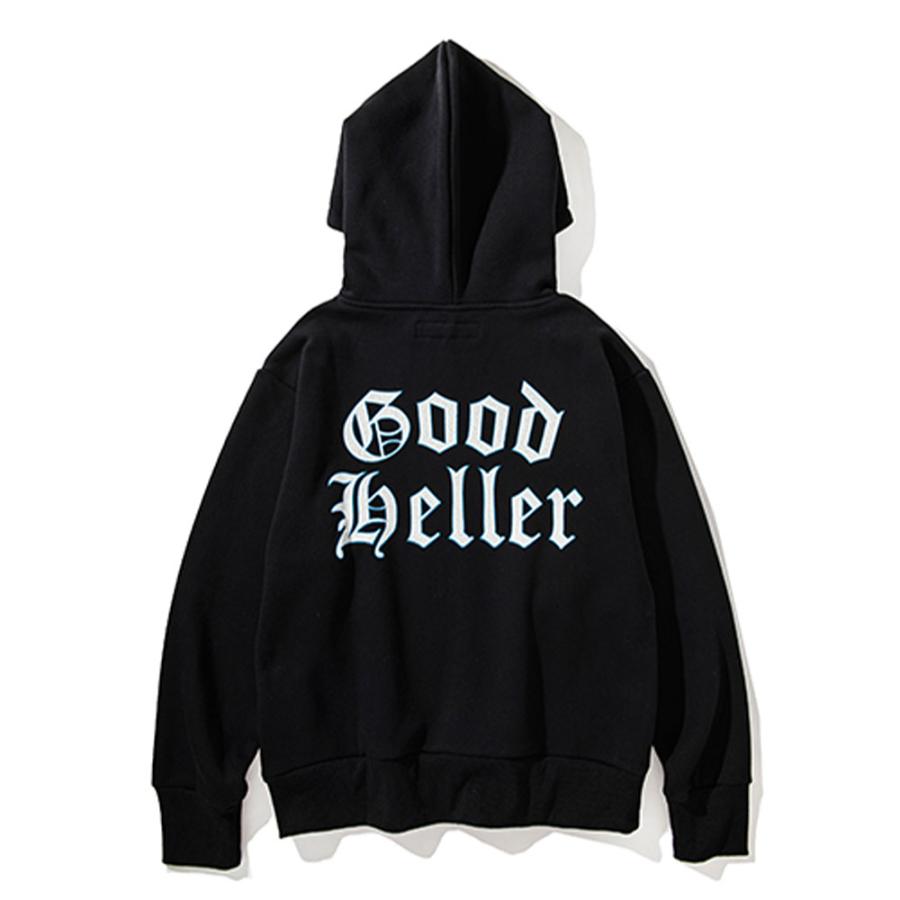 24AW 定価63800円 モラビトスペル パーカー 黒 Good Heller グッドヘラー OLD LOGO HEAVY WEIGHT SWEAT PARKA GH