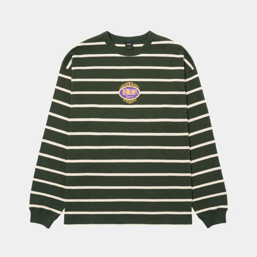 HUF ハフ ESPECIAL STRIPE LS CREW KN80131FA24 ロンT カットソー 長袖 