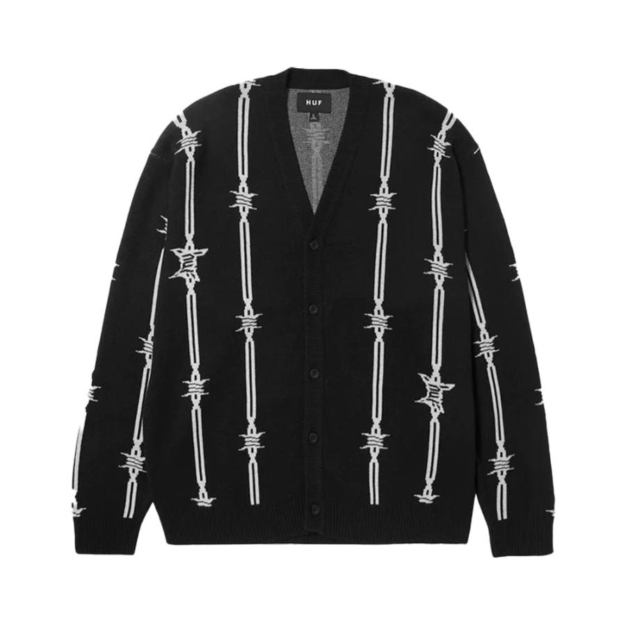 HUF ハフ BARBED WIRE CARDIGAN KN00481SP24 ニットカーディガン 