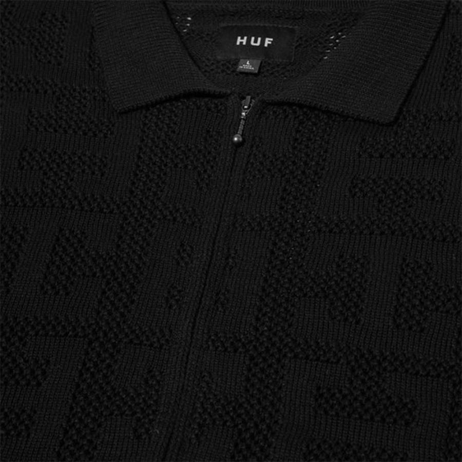HUF ハフ MONOGRAM JACQUARD ZIP SWEATER KN00485SP24 ニット