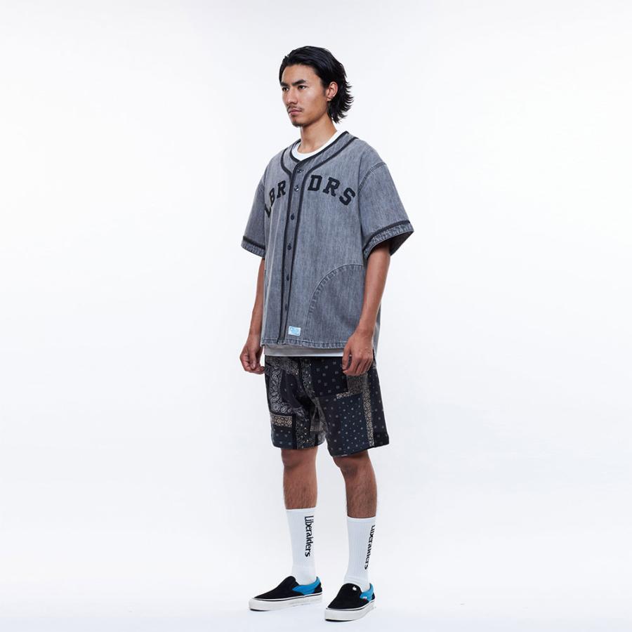Liberaiders リベレイダース DENIM BASEBALL SHIRT 762012301 Liberaiders リベレイダース DENIM BASEBALL SHIRT 762012301