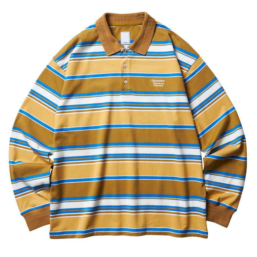 Liberaiders リベレイダース MULTI STRIPE L/S POLO SHIRT