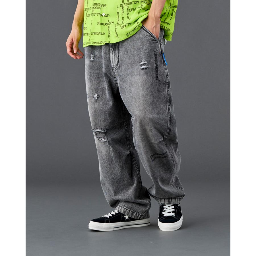 Liberaiders（リベレイダース） DAMAGED DENIM SARROUEL PANTS 