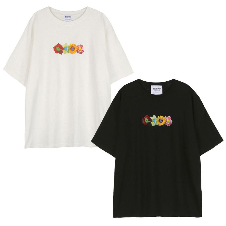 MISTERCHILD ミスターチャイルド TSHIRT フラワー ロゴ Tシャツ FLOWER