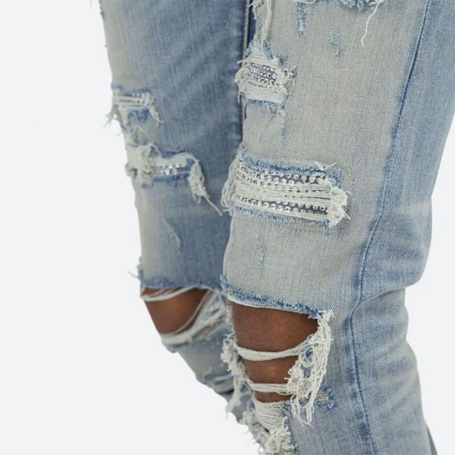 mnml（ミニマル） X201 Rhinestone Skinny Denim 25ML-SP837D デニム