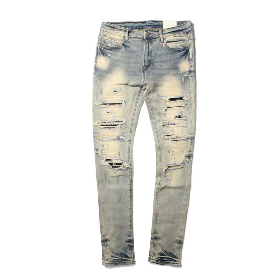 mnml（ミニマル） X165 Paisley Stretch Denim Black 23ML-SP222D