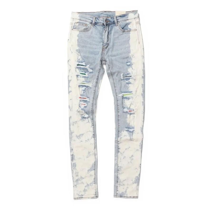 mnml RHINESTONE SKINNY DENIM ラインストーン 現行 mnml（ミニマル） X409 Rhinestone Skinny Denim 25ML-SP332D デニム