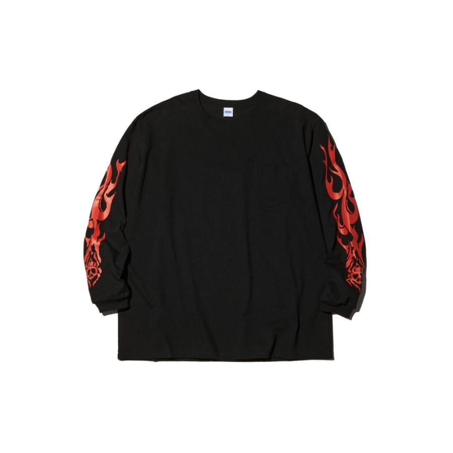 radiall ラディアル　tシャツ ロンt フレイム　ファイヤーパターン radiall ラディアルtシャツ ロンt フレイムファイヤーパターン