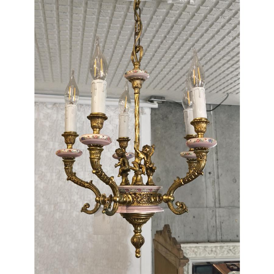 ボーラ⭐︎5灯　シャンデリア 天使のシャンデリア 5灯 フランスアンティーク : BAU ANTIQUES - 通販
