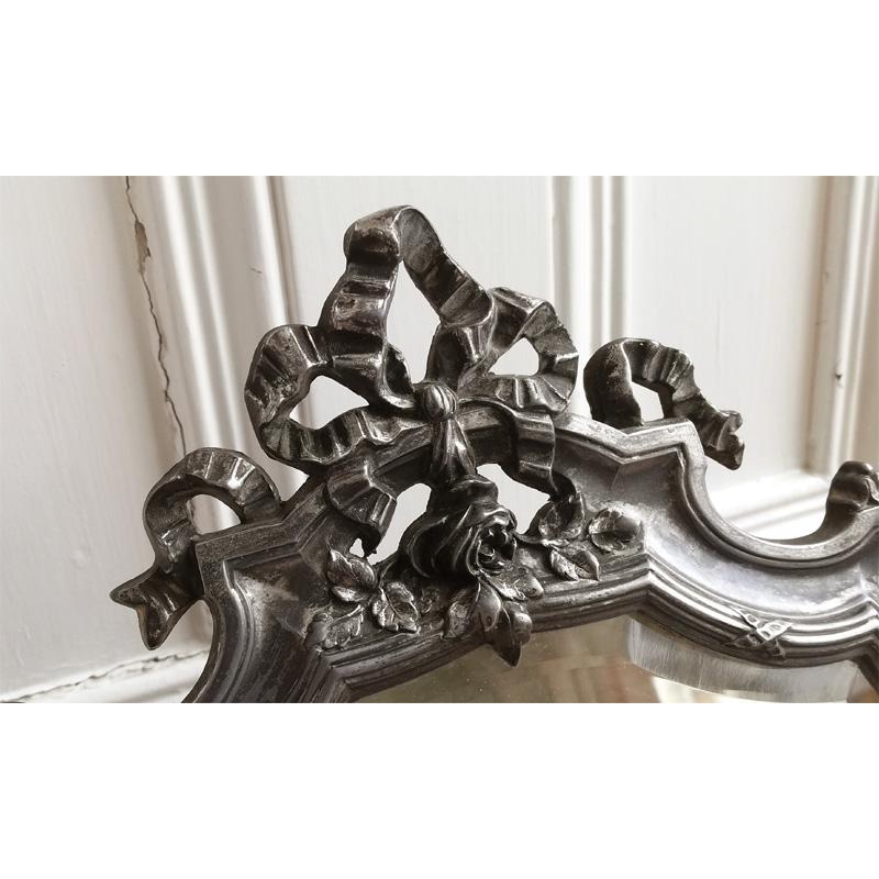 薔薇とリボンの装飾 スタンドミラー フランスアンティーク : BAU