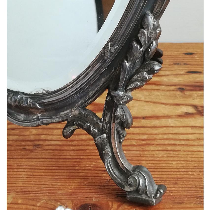 薔薇とリボンの装飾 スタンドミラー フランスアンティーク : BAU