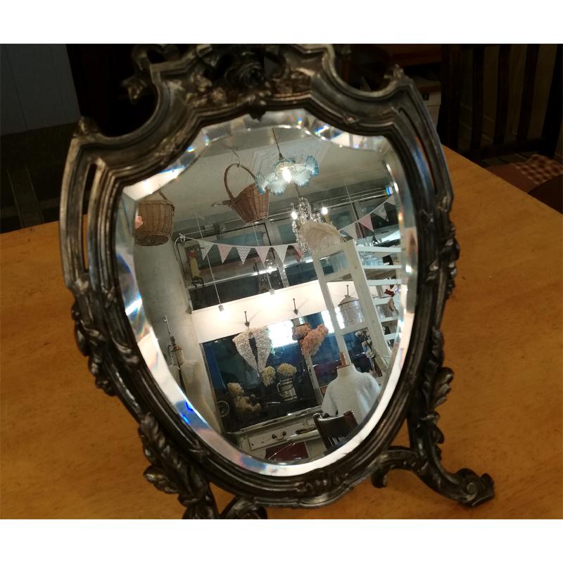 薔薇とリボンの装飾 スタンドミラー フランスアンティーク : BAU