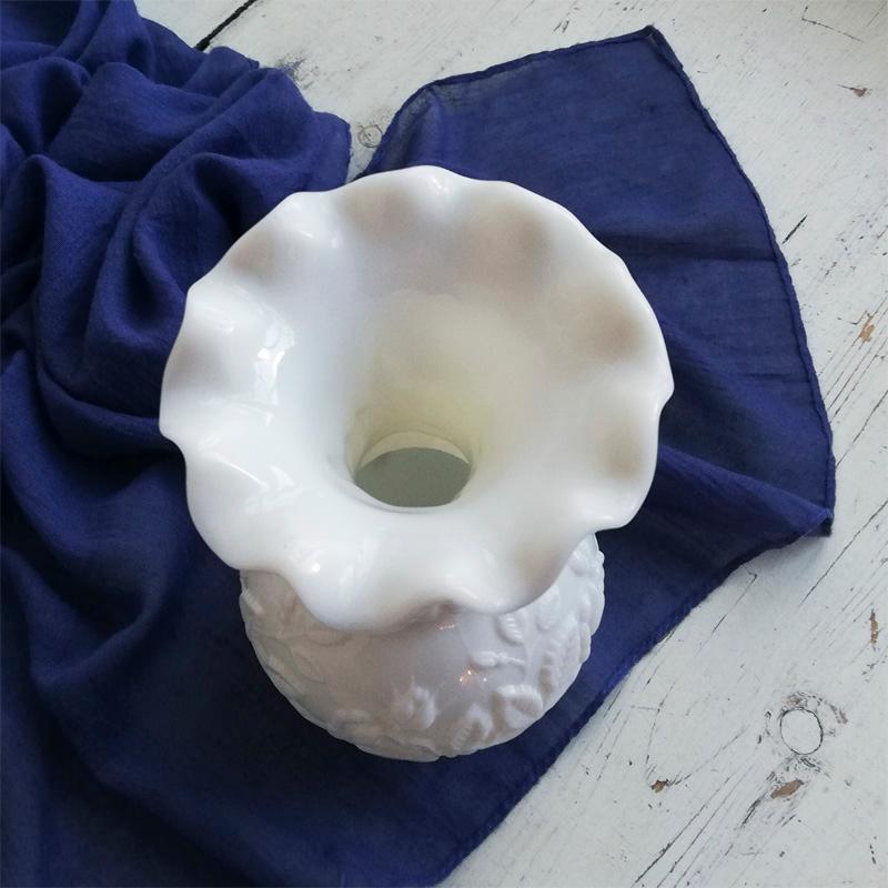 Portieux Vallerysthal オパリンガラス フラワーべース フランス