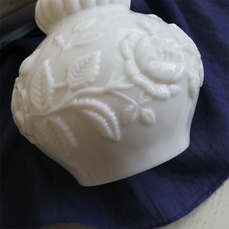 Portieux Vallerysthal オパリンガラス フラワーべース フランス