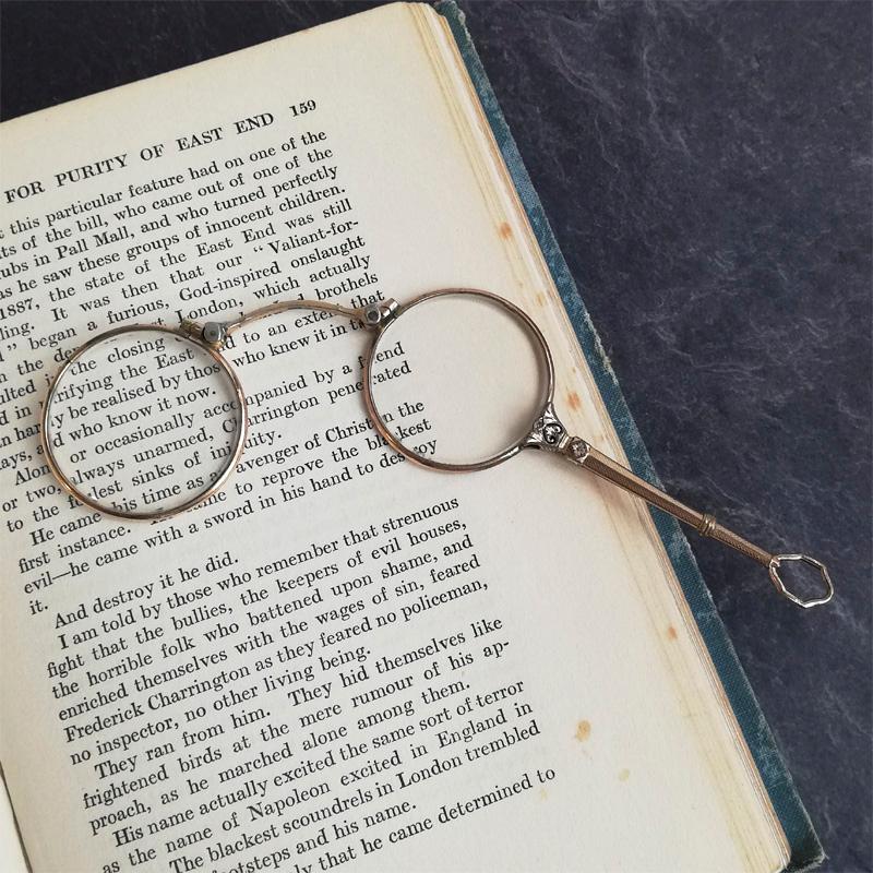 ゴールドプレート ロニエット 折りたたみ式 拡大眼鏡 イギリス