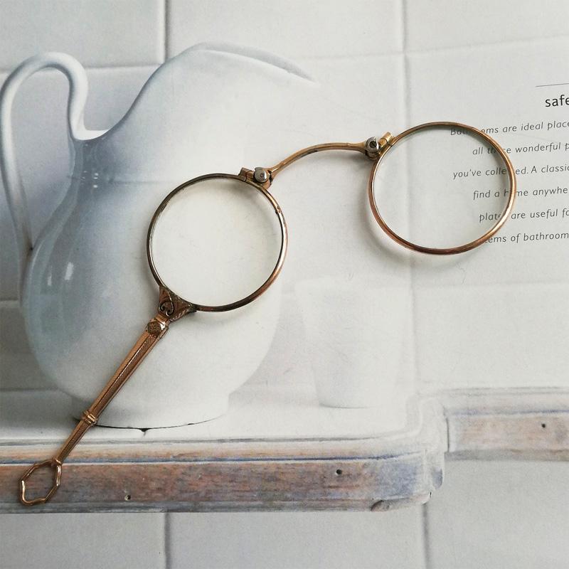 ゴールドプレート ロニエット 折りたたみ式 拡大眼鏡 イギリス