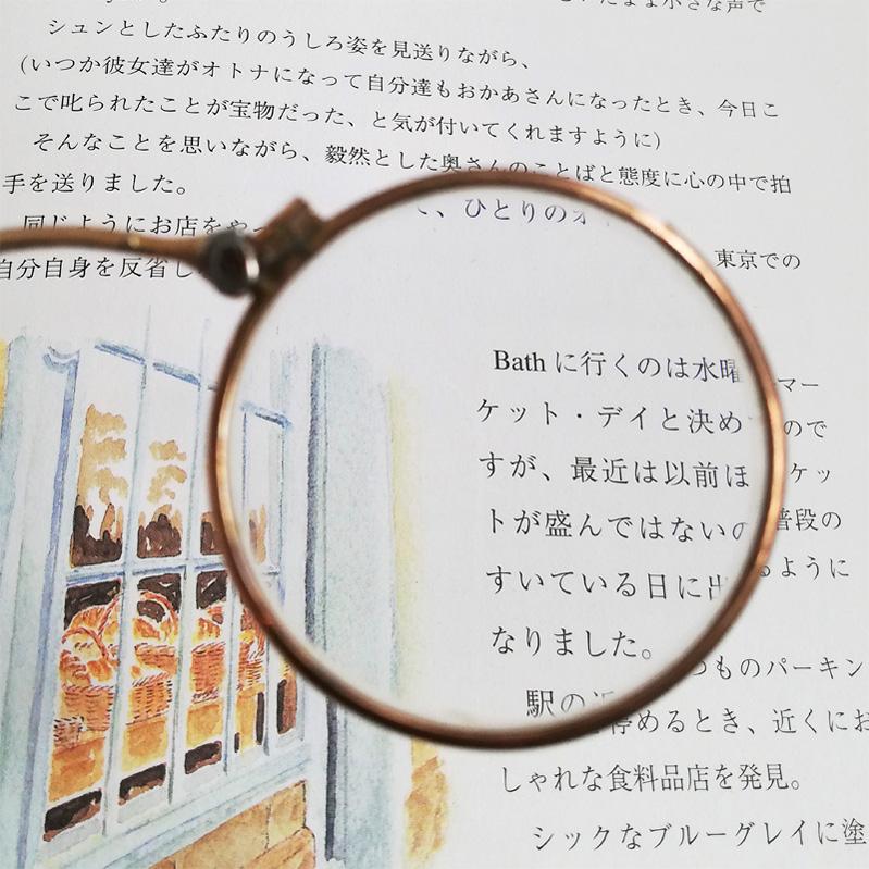 ゴールドプレート ロニエット 折りたたみ式 拡大眼鏡 イギリス