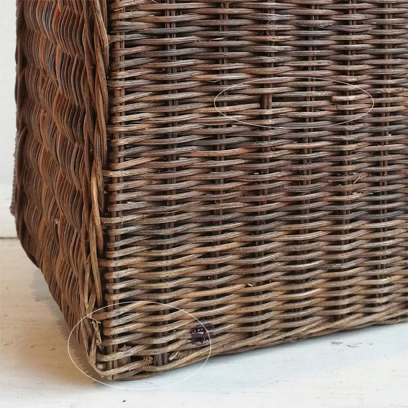 フレンチ 蓋付き バスケット フランスヴィンテージ : BAU ANTIQUES