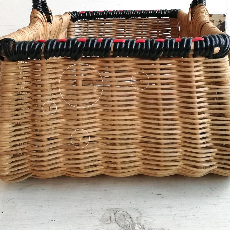 イングリッシュ バスケット 黒と赤のライン : BAU ANTIQUES - 通販