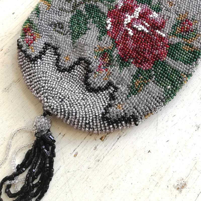 アンティーク マイクロガラスビーズと刺繍バッグ 【公式通販】