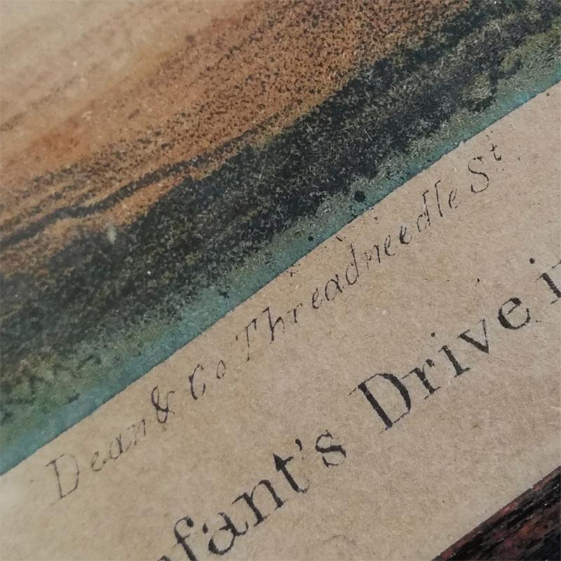 ヴィクトリアン 手彩色版画のフレーム The Royal Infant's Drive in Windsor Parkの画像