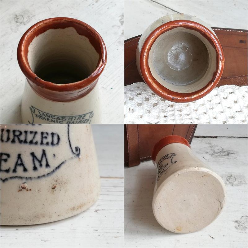 ツートンカラー クリーム ポット イギリスアンティーク : BAU ANTIQUES