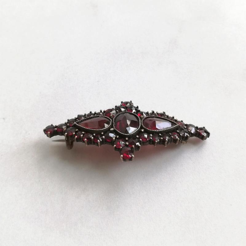 アンティーク ボヘミアン ガーネット リング ブローチ ネックレス