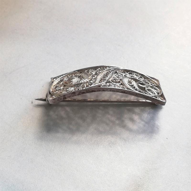 フィリグリー 銀線細工 ブローチ イギリスヴィンテージ : BAU ANTIQUES