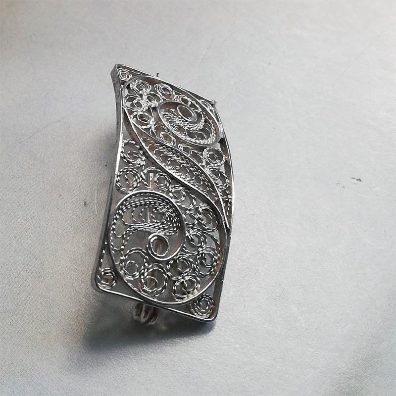 フィリグリー 銀線細工 ブローチ イギリスヴィンテージ : BAU ANTIQUES