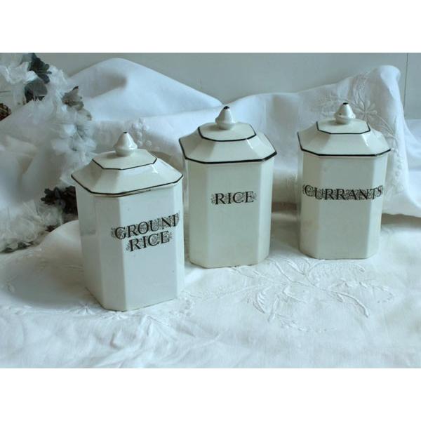 GIBSONS 陶器のキャニスター 3個セット イギリスアンティーク