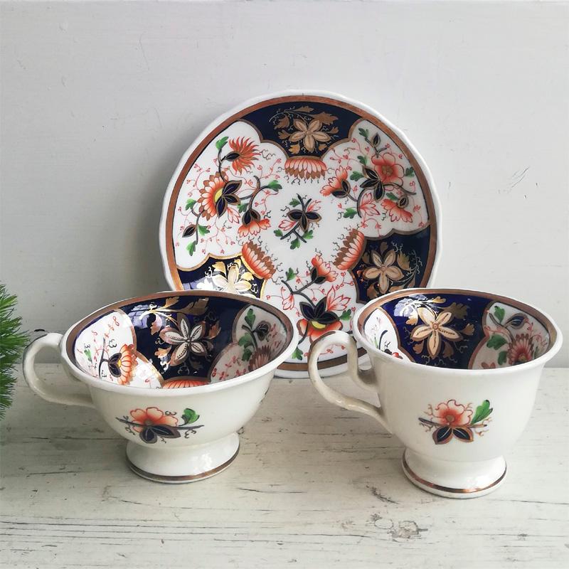 Spode アーリーヴィクトリアン 伊万里スタイル トゥルートリオ