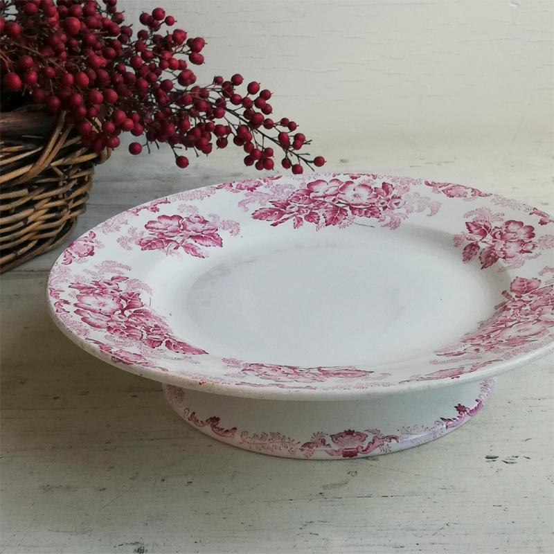 美品　フランスアンティーク　サンタマン　オーべピーヌ　コンポティエ St.Amand Nord サンタマン 『Fleurs de Pommier』コンポティエ