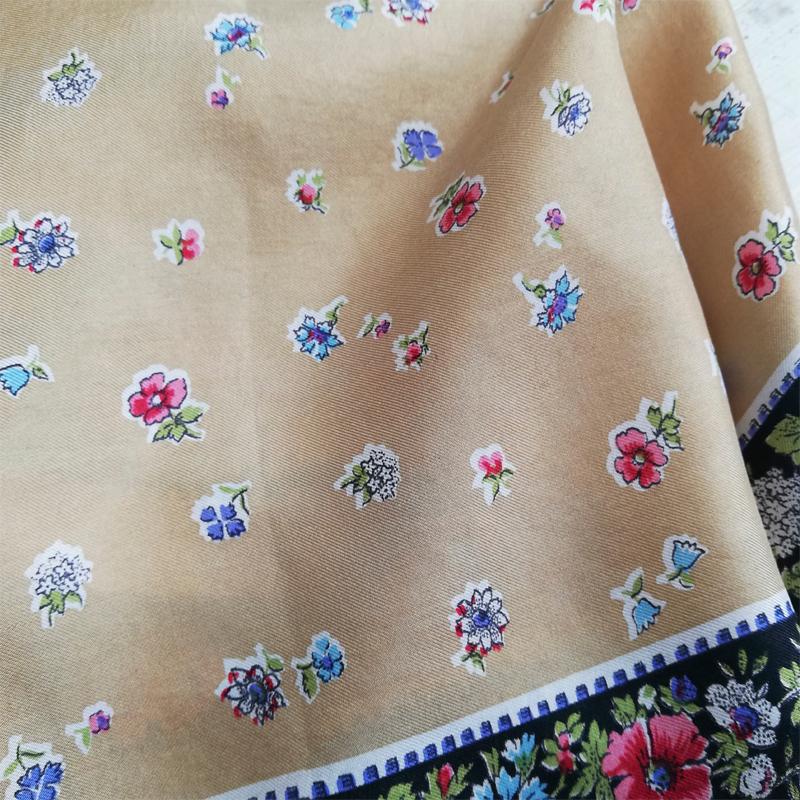 Liberty リバティ フローラル シルクスカーフ イギリスヴィンテージ