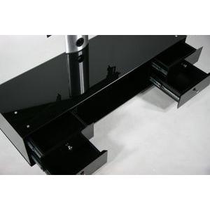 大型 液晶 ブラック 強化ガラステレビ台 42〜52インチ対応 V286-4