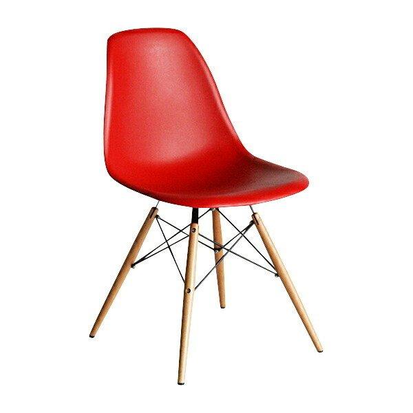 イームズチェア 赤 椅子 イームズ シェルチェア ダイニングチェア DSW レッド : BAUHAUS - 通販
