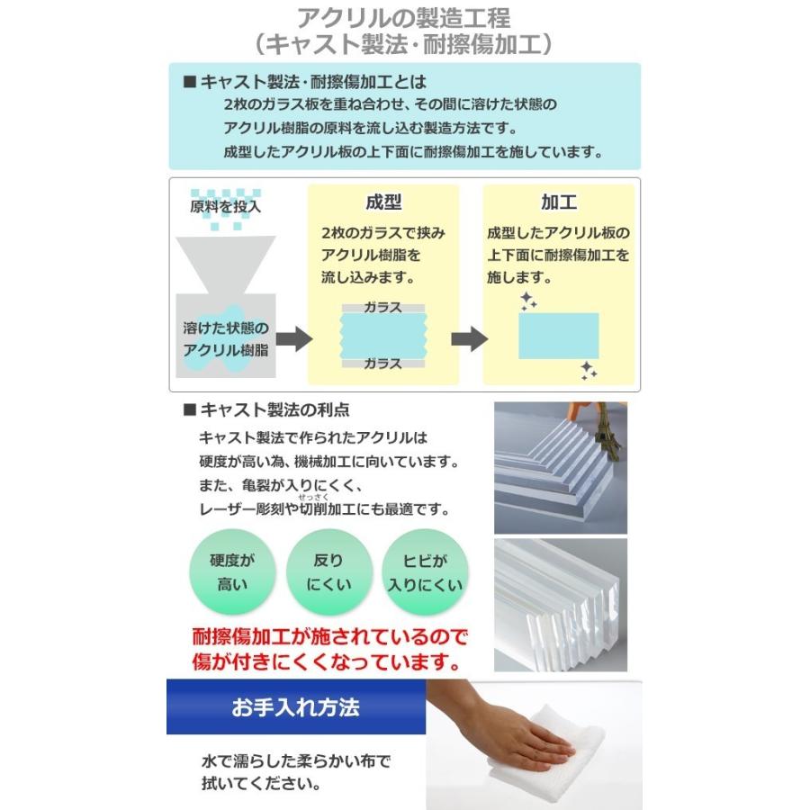 アクリルシート アクリル板 キャスト板 耐擦傷加工 約横2440mm アクリルシート アクリル板 キャスト板 耐擦傷加工 約横2440mm