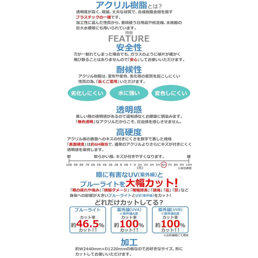 アクリルシート アクリル板 ブルーライトカット Uvカット 耐擦傷加工 キャスト板 約横2440mm 縦12mm 厚3mm 耐擦傷 傷防止 原板 Acst Uvscra 3mm Gen Bauhaus 通販 Yahoo ショッピング