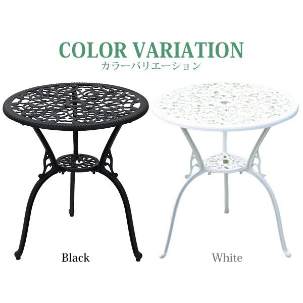QQ、鋳鉄製ガーデンテーブル単体 黒 ① QQ、鋳鉄製ガーデンテーブル